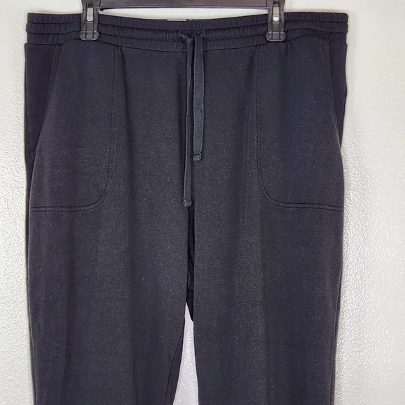 Gap Sweats Black Tapered Leg Split Hem Sweat Pants w/Pockets Size XL - Picture 4 of 12